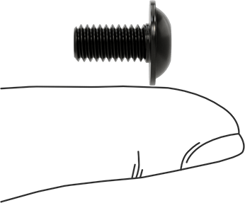 Image of Product. Side1 orientation. Contains SizingReference. Alloy Steel Flanged Button Head Screws, Black-Oxide, M6 x 1.00 mm Thread, 12mm Long.