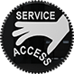 Image of Product. Front orientation. Service Access. Screw-Head Mount Knobs with Messages.