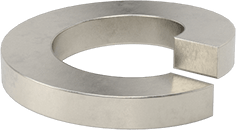 Image of Product. Bottom orientation. Highly Corrosion-Resistant 316 Stainless Steel Split Lock Washer, for 3/8" Screw Size, 0.385" ID, 0.68" OD.