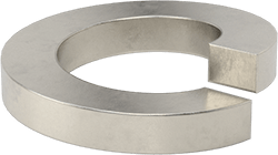 Image of Product. Bottom orientation. Highly Corrosion-Resistant 316 Stainless Steel Split Lock Washer, for 5/8" Screw Size, 0.641" ID, 1.073" OD.