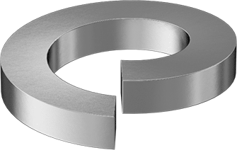 Image of Product. Front orientation. 316 Stainless Steel Split Lock Washer, for 3/4" Screw Size, 0.766" ID, 1.265" OD.