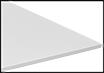 Image of Product. Front orientation. Contains Border. Ceiling Tiles. Ceiling Tiles, Melamine Foam with Flush Edge, Fissured.