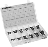 Image of Product. Front orientation. Set Screws. Serrated-Locking Steel Cup-Tip Set Screw Assortments.