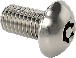 Image of Product. Front orientation. Sealing Stainless Steel Tamper-Resistant Button Head Torx Screws, with Buna-N Rubber O-Ring, M3 x 0.5 mm Thread, 6 mm Long.
