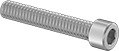 Image of Product. Fully Threaded. Front orientation. Socket Head Screws. Stainless Steel Socket Head Screws, Fully Threaded.