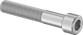 Image of Product. Partially Threaded. Front orientation. Socket Head Screws. Stainless Steel Socket Head Screws, Partially Threaded.