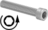 Left-Hand Threaded 18-8 Stainless Steel Socket Head Screws