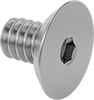 Stainless Steel Hex-Drive Flat Head Screws