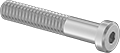 Image of Product. Front orientation. Socket Head Screws. Low-Profile Stainless Steel Socket Head Screws, Partially Threaded.