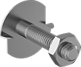 Image of Product. Front orientation. Elevator Bolts. Fanged Bolt.