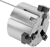 Image of ProductInUse. Shown Installed on Gripper (Sold Separately). Bottom orientation. Proximity Sensors. Circular Air-Powered Pick-and-Place Grippers.