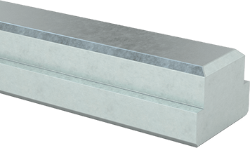 Image of Product. Front orientation. Zinc-Plated Carbon Steel Step Machine Key Stock, for Shafts, for 1/2" Wide x 3/16" High Shaft Keyway.