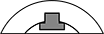 Image of Attribute. Front orientation. CrossSection view. Machine Key Stock. Step Machine Key Stock, Machine Key Stock for Shafts.