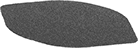 Image of Product. Front orientation. Sandpaper. Hook and Loop Sanding Sheets for Detail Sanders, Pointed Oval.