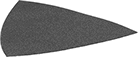 Image of Product. Front orientation. Sandpaper. Hook and Loop Sanding Sheets for Detail Sanders, Triangle.