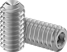 Image of Product. Front orientation. Set Screws. Stainless Steel Cup-Tip Set Screws.
