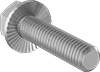 Medium-Strength Grade 5 Steel Serrated-Flange Hex Head Screws