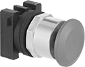 Image of Product. Front orientation. Emergency Stop Switch Actuators. 30 mm Panel-Mount Push-Button-Actuator Emergency Stop Switches.