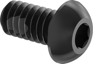 Image of Product. Front orientation. Thread-Locking Button Head Hex Drive Screws, Alloy Steel, 1/4"-20 Thread, 1/2" Long.