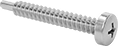 Image of Product. Front orientation. Tapping Screws. Stainless Steel Phillips Rounded Head Drilling Screws.