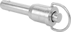 Knob-Grip Locking Quick-Release Pins with D-Ring