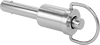 Knob-Grip Locking Quick-Release Pins with D-Ring