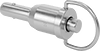 Knob-Grip Locking Quick-Release Pins with D-Ring