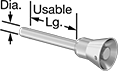 Image of Product. Front orientation. Contains Annotated. Quick-Release Pins. Locking Quick-Release Pins with Recessed Button.