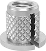Screw-to-Expand Press-In Threaded Inserts For Through Holes in Plastic