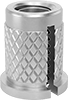 Screw-to-Expand Press-In Threaded Inserts For Through Holes in Plastic