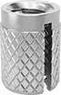 Image of Product. Bottom orientation. Threaded Inserts. Screw-to-Expand Press-In Threaded Inserts for Plastic, Standard Profile.