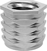 Image of Product. Bottom orientation. Threaded Inserts. Twist-Resistant Press-In Threaded Inserts for Plastic.