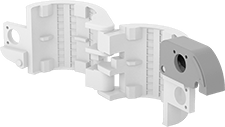 Image of Attribute. Shown Open. Front orientation. Compressed Air Regulator Locks. Tamper-Resistant Padlockable Covers for SMC Modular Compressed Air Regulators.