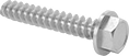 Image of Product. Front orientation. Tapping Screws. Stainless Steel Flanged Hex Head Thread-Forming Screws for Plastic.