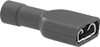 Image of Product. Straight. Front orientation. Terminals, Ferrules, and Lugs. Flame-Retardant Quick-Disconnect Terminals, Straight, Fully Insulated, Female.