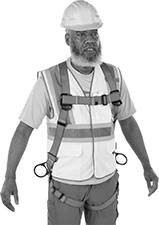 Image of ProductInUse. Front orientation. Fall-Arrest Harnesses. Heat-Resistant Fall-Arrest Harnesses for Positioning.