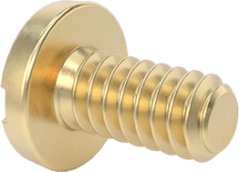 Image of Product. Back orientation. Brass Binding Head Slotted Screws, 10-24 Thread Size, 3/8" Long.