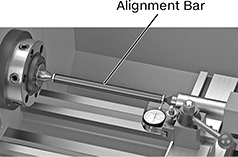 Image of ProductInUse. Front orientation. Lathe Alignment Bars. Precision Lathe Alignment Bars.