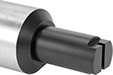 Image of Specification. Prong Slot Drive. Front orientation. ZoomedIn view. Prong Slot Drive Helical Insert Tool. Easy-Start Helical Threaded Insert Installation Tools, Threaded Insert Installation Tools with Depth Stop.