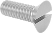 Image of Product. Front orientation. Flat Head Screws. Brass Slotted Flat Head Screws.