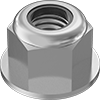 Metric Medium-Strength Steel Nylon-Insert Flange Locknuts—Class 8
