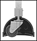Image of Product. Swivel Casters. Bottom orientation. CrossSection, ZoomedIn view. Contains Border. Work Platforms. Antifatigue Rolling Work Platforms.