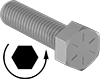 Left-Hand Threaded High-Strength Steel Hex Head Screws