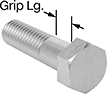 Image of Product. Front orientation. Contains Annotated. Hex Head Screws. High-Pressure Stainless Steel Heavy Hex Head Screws, Partially Threaded.