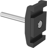 Image of Product. Front orientation. Conveyor Guide Mounting Rods. Conveyor Guide Mounting Rods with Clamp, Style H.