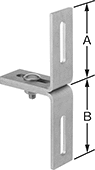 Image of Product. Front orientation. Conveyor Brackets. Straight and L-Shaped Conveyor Brackets, Style J.
