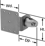Image of Product. Back orientation. Contains Annotated. Conveyor Brackets. Conveyor Sensor and Reflector Brackets, Style E.