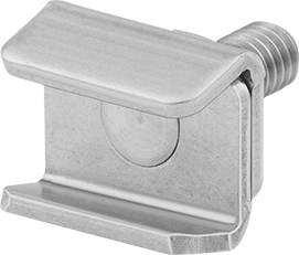 Image of Product. Front orientation. Conveyor Guide Clamp for 1 Line, 1" Wide, 0.85" High.