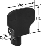 Image of Product. Front orientation. Contains Annotated. Conveyor Brackets. Conveyor Sensor and Reflector Brackets, Style A.