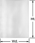 Image of Product. Front orientation. Contains Annotated. Open-Top Bags. Low-Outgassing Plastic Open-Top Bags.